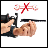 Fierastrau universal tip sabie pe acumulator Einhell TE - AP 18/22 Li - Solo, pachet de baterii de 18 V, max. 2.600 1/min, diametru maxim de taiere 100 mm, furnizat fara acumulator si incarcator Einhell - scule electrice si unelte profesionale - BricoMart