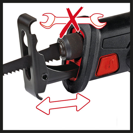 Fierastrau universal tip sabie pe acumulator Einhell TE - AP 18/22 Li - Solo, pachet de baterii de 18 V, max. 2.600 1/min, diametru maxim de taiere 100 mm, furnizat fara acumulator si incarcator Einhell - scule electrice si unelte profesionale - BricoMart