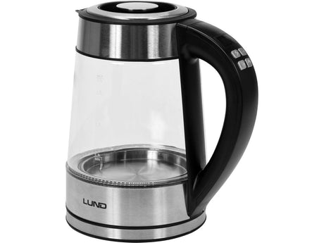 FIERBATOR, CANA DE STICLA, 1,7L, CONTROLUL TEMPERATURII Lund 68173 - Ceainice electrice, 100°, 80 cm, 1,7 l Lund - scule electrice si unelte profesionale - BricoMart