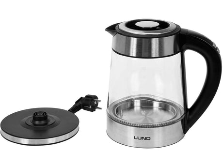 FIERBATOR, CANA DE STICLA, 1,7L, CONTROLUL TEMPERATURII Lund 68173 - Ceainice electrice, 100°, 80 cm, 1,7 l Lund - scule electrice si unelte profesionale - BricoMart