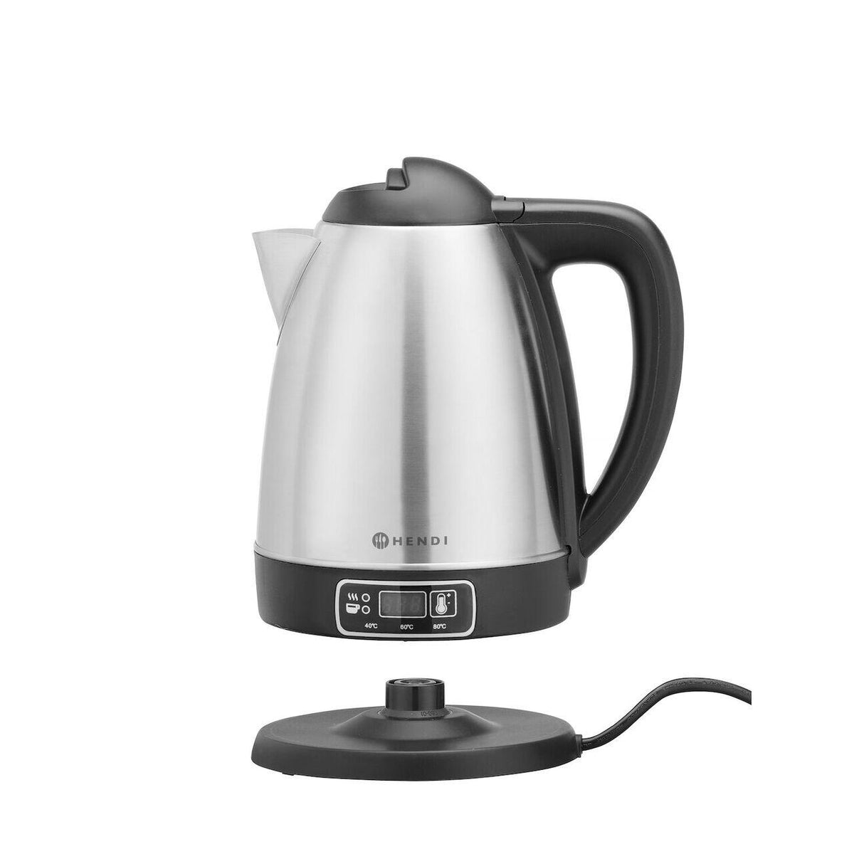 Fierbator electric fara fir cu control al temperaturii Hendi,1,8L, 230V/1800W, 225x168x(H)288mm