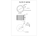 FILTRU HEPA YT - 85700 SI YT - 85701 Yato YT - 85738 - Filtre pentru aspirator Yato - scule electrice si unelte profesionale - BricoMart