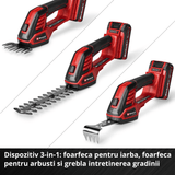 Foarfeca iarba si gard viu fara fir Einhell GE - CG 18/100 Li - 3 in 1 - Solo BricoMart - scule electrice si unelte profesionale - BricoMart