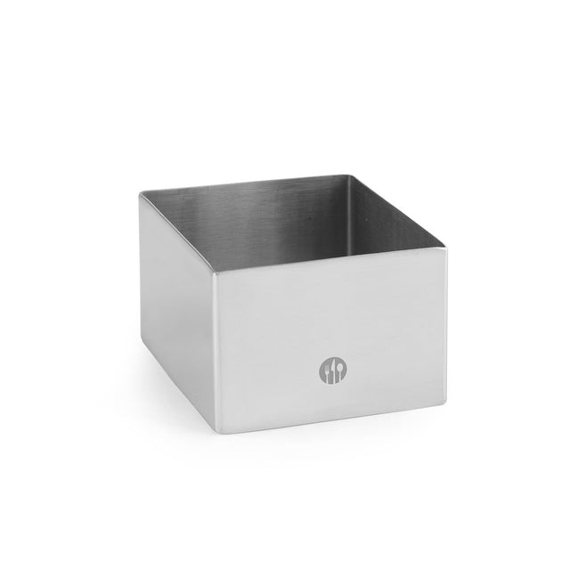 Forma patrata, 65x65x(H)45 mm, inox, pentru conturare prajituri si mancaruri, Hendi, potrivit pentru presa cod Hendi 512227