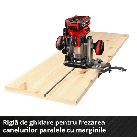 Freza electrica pe acumulator Einhell Professional TP - RO 18 Li BL - Solo Power X - Change (18 V, Li - ion, inaltime cursa 35 mm, motor fara perii, inclusiv ghidaj longitudinal, fara acumulator si fara incarcator Einhell - scule electrice si unelte profesionale - BricoMart
