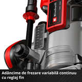 Freza electrica pe acumulator Einhell Professional TP - RO 18 Li BL - Solo Power X - Change (18 V, Li - ion, inaltime cursa 35 mm, motor fara perii, inclusiv ghidaj longitudinal, fara acumulator si fara incarcator Einhell - scule electrice si unelte profesionale - BricoMart