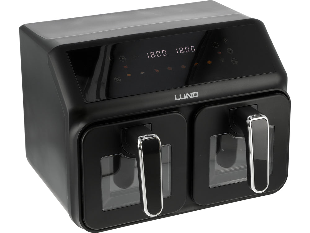 FRITEUZA AER CALD 2200W 4L+4L NEGRU Lund 67563 Lund - scule electrice si unelte profesionale - BricoMart