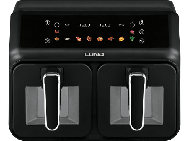 FRITEUZA AER CALD 2200W 4L+4L NEGRU Lund 67563 Lund - scule electrice si unelte profesionale - BricoMart
