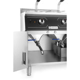 Friteuza electrica dubla cu spatiu de depozitare,2x24L,24kw, 400V, 700x700x(H)850+90 mm