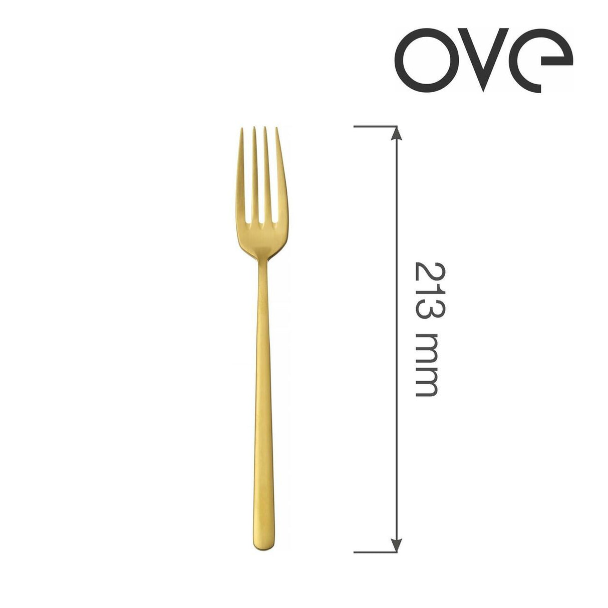 Furculiță de masă Amarone Gold, OVE, 213 mm