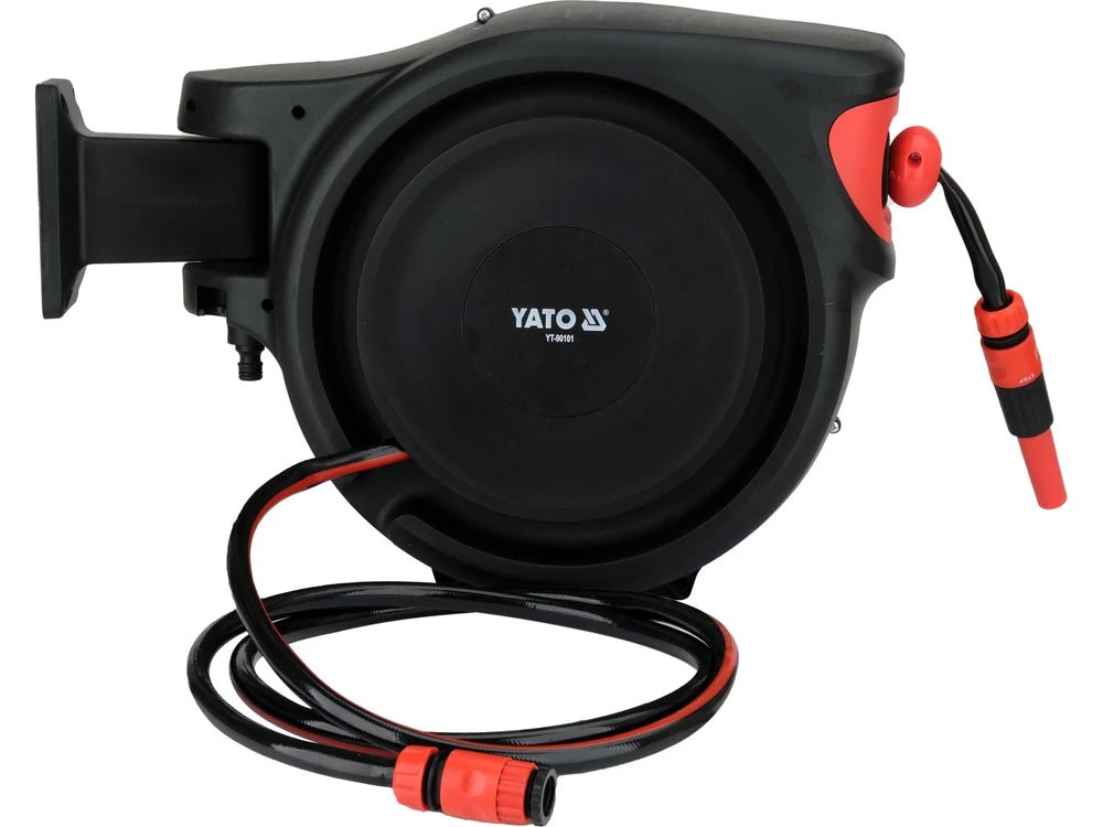 FURTUN DE APA PE TAMBUR AUTOMAT 25M Yato YT - 90101 Yato - scule electrice si unelte profesionale - BricoMart