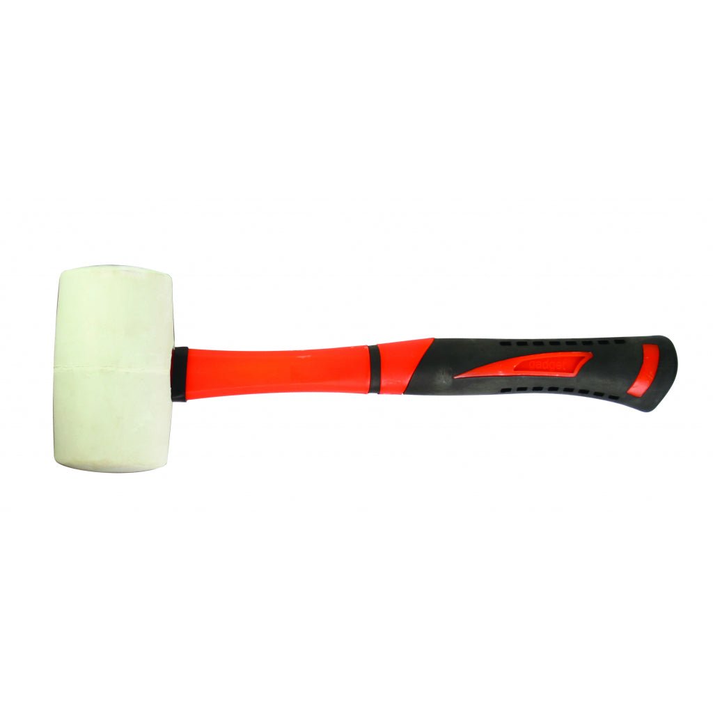 GADGET Ciocan cauciuc alb maner TPR 340g GD Capatul este fabricat din cauciuc foarte elastic Maner ergonomic Gadget - scule electrice si unelte profesionale - BricoMart