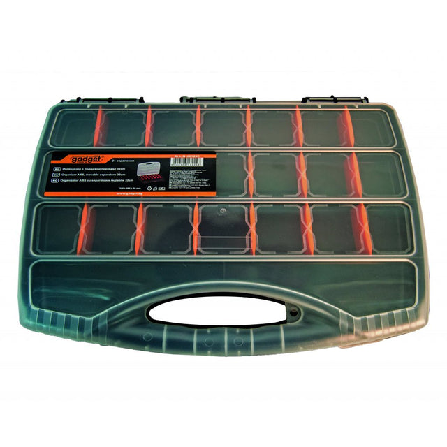 GADGET Organizator ABS cu separatoare reglabile, 38cm Compartimente functionale cu posibilitatea redimensionarii Gadget - scule electrice si unelte profesionale - BricoMart