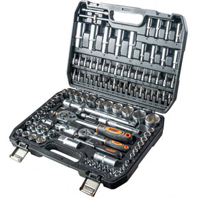 GADGET Set 108 tubulare 1/4" & 1/2" GD Cutie utila de depozitare Cu inchizatori metalice Gadget - scule electrice si unelte profesionale - BricoMart