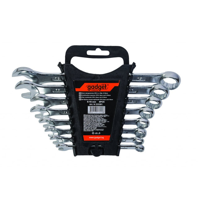GADGET Set 8 chei combinate 8-19mm CR-V GD Fabricata din Otel Cr-V Suport util pentru depozitare Gadget - scule electrice si unelte profesionale - BricoMart