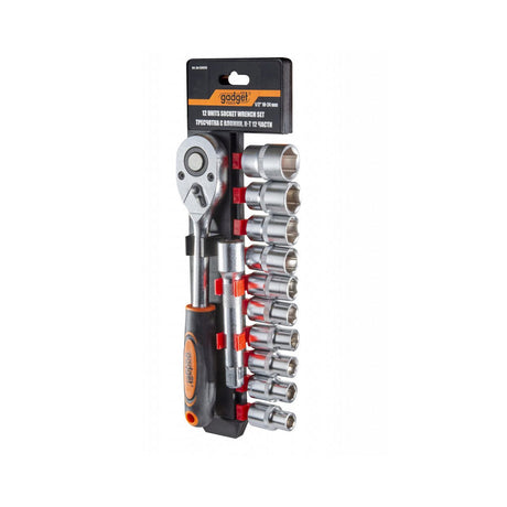 GADGET Set tubulare 12 buc 1/2" 10 - 24mm GD Fabricat din Otel Cr - V Gadget - scule electrice si unelte profesionale - BricoMart