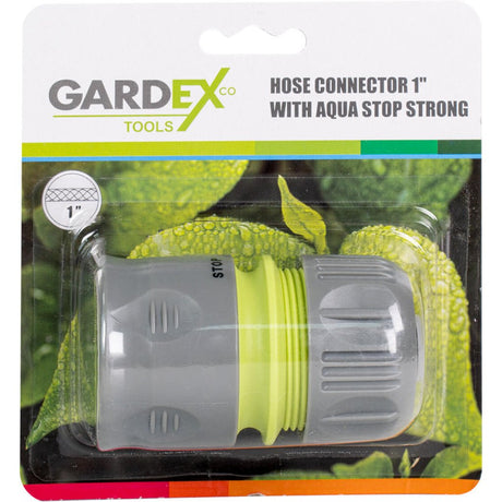 GARDEX Conector furtun 1" cu stop STRONG GX Conectorul pentru furtun "STRONG" de la Gardex, dimensiunea 1" este echipat cu un dop care asigură o conexiune puternică Gardex - scule electrice si unelte profesionale - BricoMart