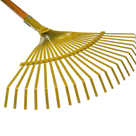 GARDEX Grebla pentru frunze cu coada de lemn 22 de dinti GX Tip: Greblă de grădină cu formă evantai Aplicații:Pentru frunze, iarbă și resturi ușoare Număr dinți: 22 Formă cap: Evan Gardex - scule electrice si unelte profesionale - BricoMart