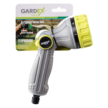 GARDEX Pistol pentru stropit 8 functii Typhoon GX Datorită tehnologiei încorporate „Typhoon”, spălarea zonelor din grădină devine de peste 2 ori mai rapidă, comparativ cu Gardex - scule electrice si unelte profesionale - BricoMart