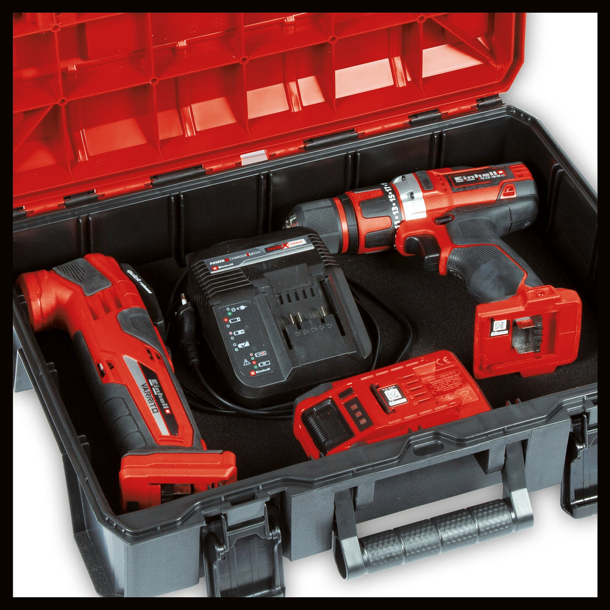 Geanta originala Einhell E-Case SF System, max. 25 kg, depozitare si transport universal pentru scule si accesorii, stivuibila, conectabila, incl. insertie din spuma Einhell - scule electrice si unelte profesionale - BricoMart