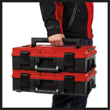 Geanta originala Einhell E-Case SF System, max. 25 kg, depozitare si transport universal pentru scule si accesorii, stivuibila, conectabila, incl. insertie din spuma Einhell - scule electrice si unelte profesionale - BricoMart