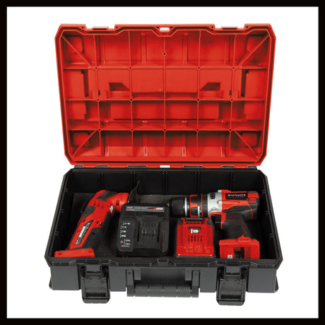 Geanta originala Einhell E-Case SF System, max. 25 kg, depozitare si transport universal pentru scule si accesorii, stivuibila, conectabila, incl. insertie din spuma Einhell - scule electrice si unelte profesionale - BricoMart