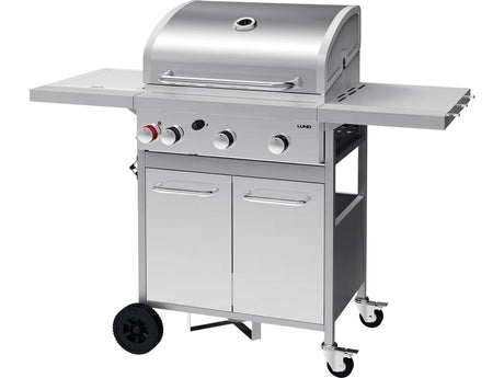 GRATAR PE GAZ AKKA 3+1 ARZATOARE, 12.8KW, SUPRAFATA DE GATIT DIN FONTA Lund 99654 - 3,2 kW, 11 kg, 12,8 kW, 53 x 40 cm Lund - scule electrice si unelte profesionale - BricoMart