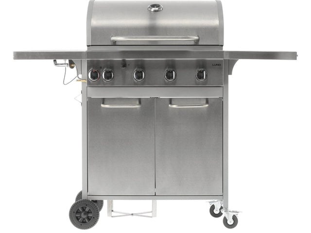 GRATAR PE GAZ AKKA 4+1 ARZATOARE, 16KW, SUPRAFATA DE GATIT DIN FONTA Lund 99655 - 3,2 kW, 11 kg, 136 x 53 x 109 cm, 63 x 40 cm Lund - scule electrice si unelte profesionale - BricoMart
