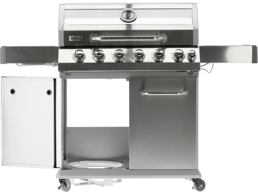GRATAR PE GAZ ITAMI 6+1 ARZATOARE, 20.5KW, CAPAC CU GEAM Yato YG - 20016 - 82 x 41, 5 cm, 2,2 kW, 144 x 57 x 112cm Yato - scule electrice si unelte profesionale - BricoMart