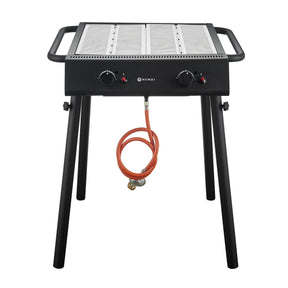 Gratar pe gaz Xantos Negru, HENDI, 9,5kW, 770x710x(H)870mm