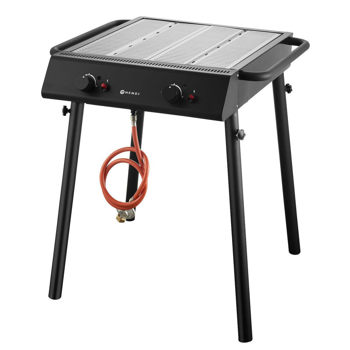 Gratar pe gaz Xantos Negru, HENDI, 9,5kW, 770x710x(H)870mm
