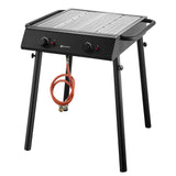 Gratar pe gaz Xantos Negru, HENDI, 9,5kW, 770x710x(H)870mm
