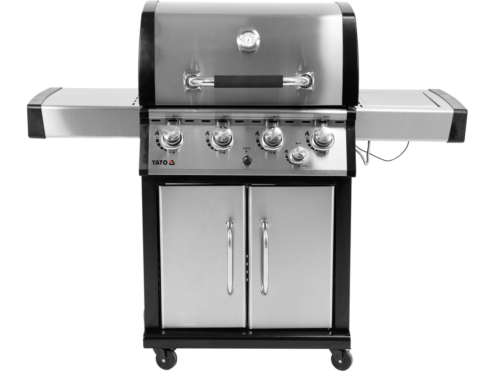 GRATAR PE GAZ YOKATE 4+1, OTEL INOXIDABIL, 17,5KW Yato YG - 20013 - Gratare pe gaz, 3,5kW, 147 x 58 x 127cm, 65 x 46cm Yato - scule electrice si unelte profesionale - BricoMart