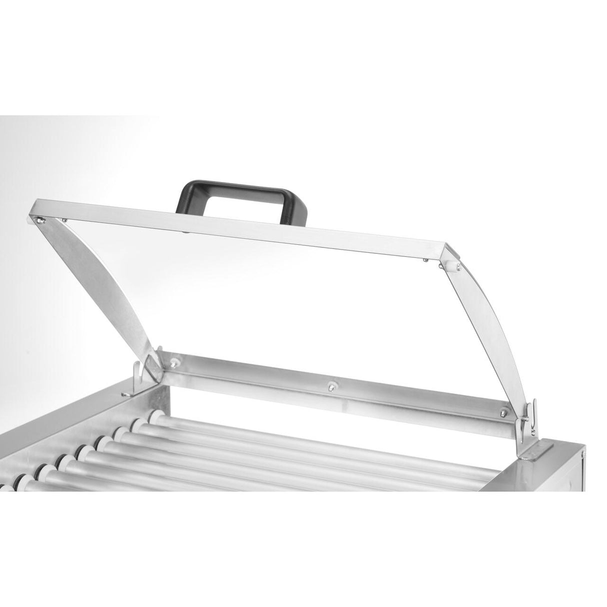 Grătar rulant pentru cârnați, 1 zonă cu capac economizor de energie, HENDI, 9 role, 230V/790W, 566x450x(H)259mm