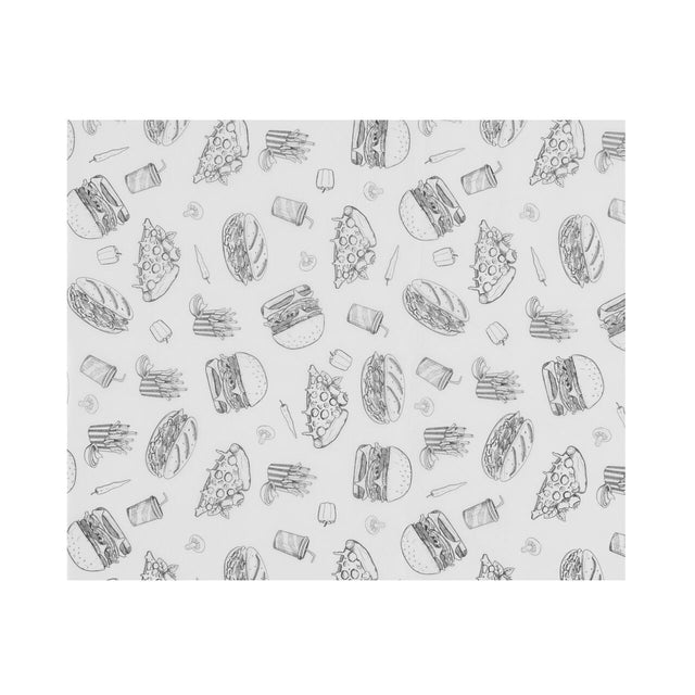 Hârtie pergamentată, HENDI, Model ilustrație fast-food, 500 buc., 200x250mm