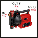 Hidrofor apa menajera Einhell GE - AW 1042 FS, 1.050 W, indicator umplere cu apa/murdarie/aspiratie, protectie la mers fara apa, protectie la oparire/termostatica, supapa de sens unic Einhell - scule electrice si unelte profesionale - BricoMart