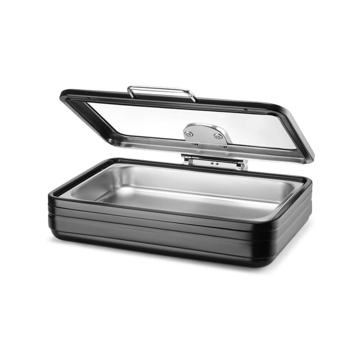 Încălzitor cu inducție cu capac din sticlă De Luxe Black, GN 1/1 Fine Dine