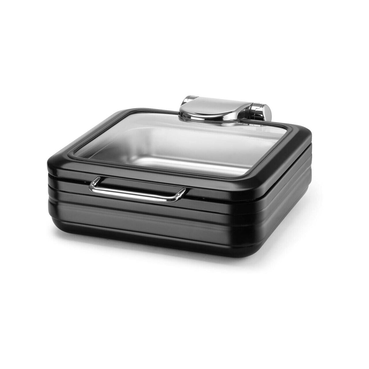 Încălzitor cu inducție cu capac din sticlă De Luxe Black, GN 2/3 Fine Dine