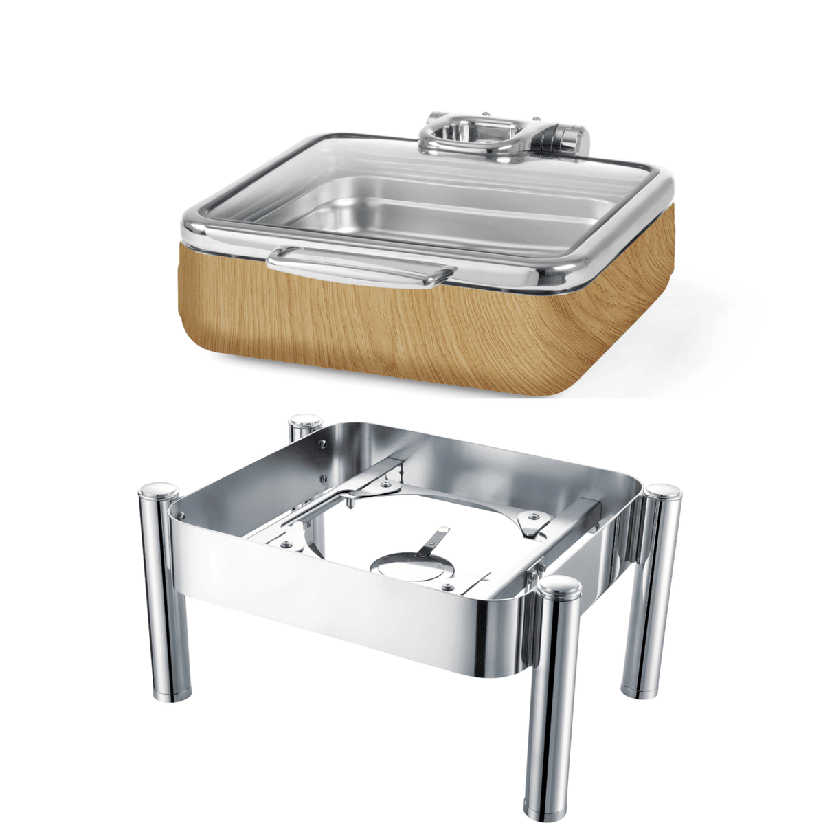 Încălzitor cu inducție GN 2/3 cu capac din sticlă De Luxe Madeira, Fine DIne