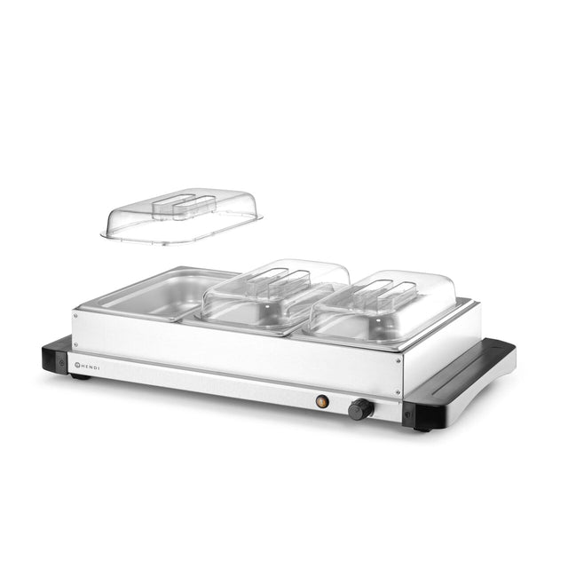 Incalzitor electric cu 3 tavi GN 1/3, 230v, 400w, Hendi 657x381x(h)161