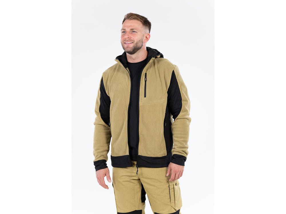 JACHETA FLEECE CU GLUGA SARNA KAKI L Yato YT - 79196 - 300 g, 290 g, rezistent Yato - scule electrice si unelte profesionale - BricoMart