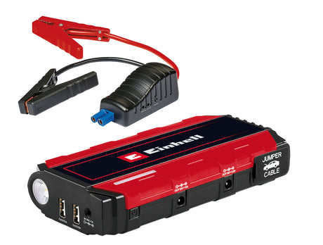 Jump Starter Einhell CE - JS 12/1 12 V, pornire rapida, baterie externa, acumulator LiPo 3x3700 mAh, indicator LED pentru starea incarcarii, lampa LED, pornire rapida 12V/200A, incl. USB Micro/Mini/Type C Einhell - scule electrice si unelte profesionale - BricoMart
