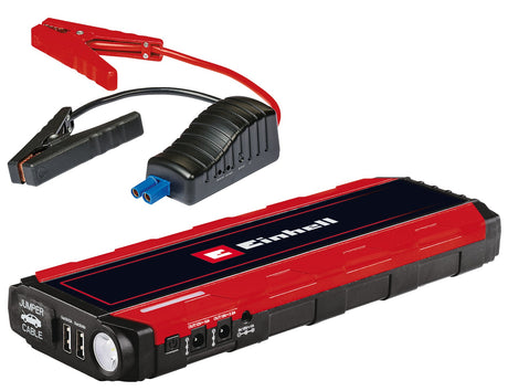 Jump Starter Einhell CE - JS 18/1 (12 V, pornire rapida, acumulator externa, acumulator LiPo 3x6000 mAh, indicator LED pentru starea incarcarii, lampa LED, pornire rapida 12V/300A, incl. USB Micro/Mini/Type C Einhell - scule electrice si unelte profesionale - BricoMart
