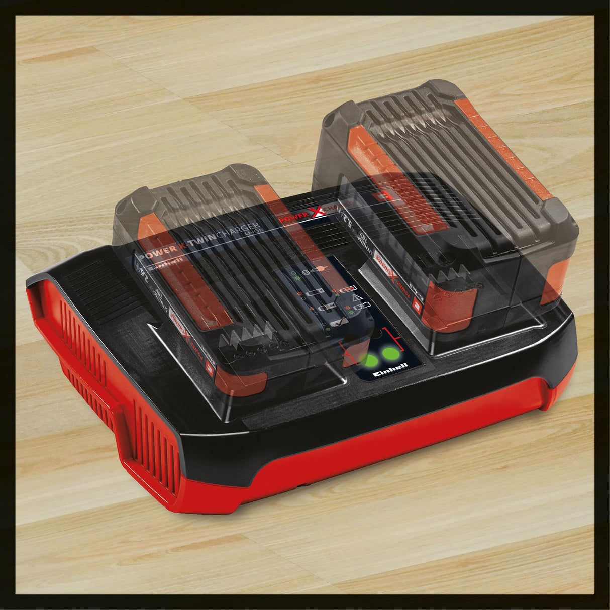 Kit 2 acumulatori si incarcator original Einhell 3,0 Ah, incarcator dublu Power X - Change, Li - Ion, 18 V, timp de incarcare de 60 min, potrivit pentru toate dispozitivele Power X - Change Einhell - scule electrice si unelte profesionale - BricoMart