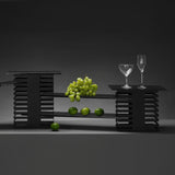 Coloana bufet Skiatos, 17 nivele,Fine Dine, negru  250x250x500mm