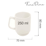 Cana stivuibila Fine Dine, Crema 250 ml