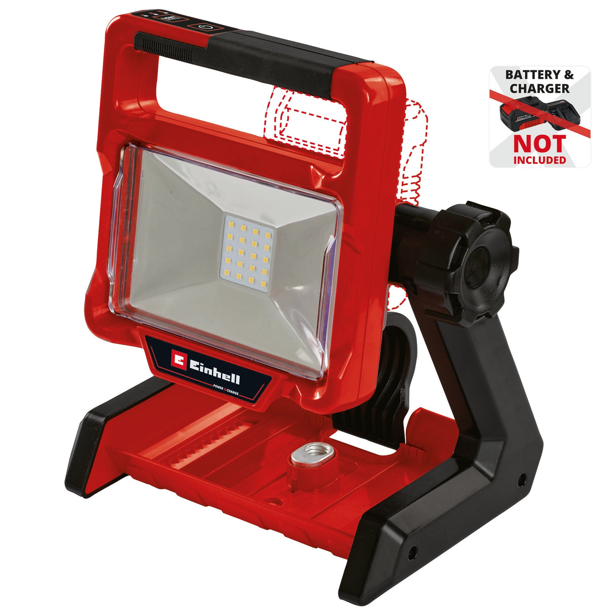 Lampa de lucru pe acumulator Einhell TE - CL 18/2000 LiAC - Solo Power X - Change (18 V, litiu - ion, cap de lampa pivotant, functie hibrida, livrata fara acumulator sau incarcator Einhell - scule electrice si unelte profesionale - BricoMart