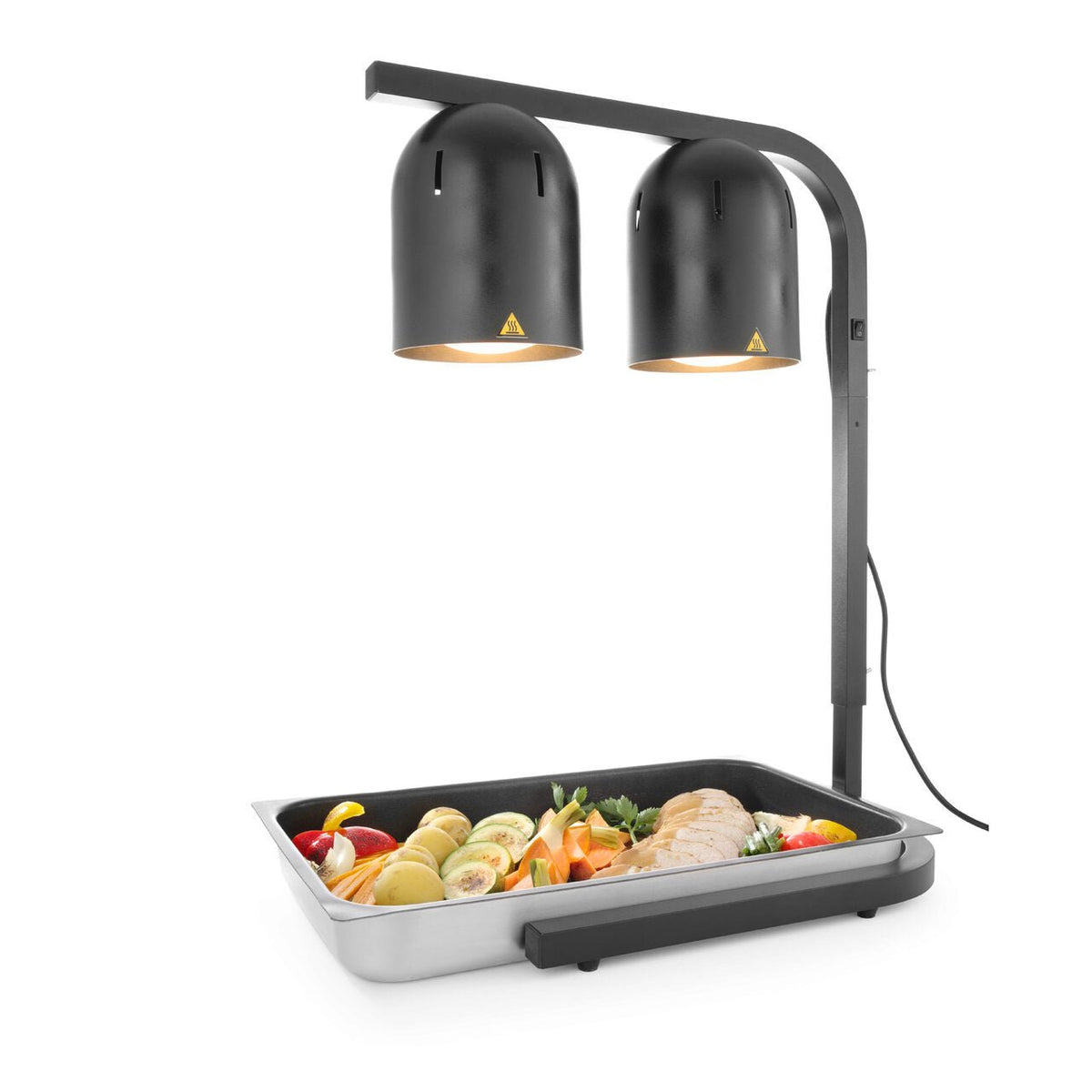 Lampa pentru incalzire cu 2 becuri infrarosu , 453x360x(H)790mm, 500w