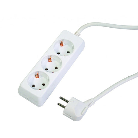 MAKALON Prelungitor 3 prize 1.5mx1.5mm fara intrerupator Corp alb si cablu Makalon - scule electrice si unelte profesionale - BricoMart