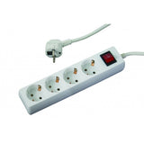 MAKALON Prelungitor 4 prize 1.5mx1.5mm cu intrerupator Corp alb si cablu Intrerupator Makalon - scule electrice si unelte profesionale - BricoMart